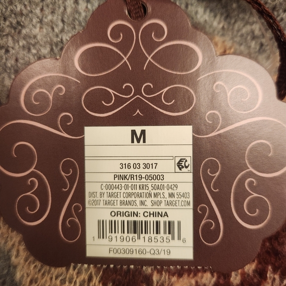 KNOX ROSE Floral Patterned Gray Maroon, Rose Pink Sweater - Picture 6 of 6